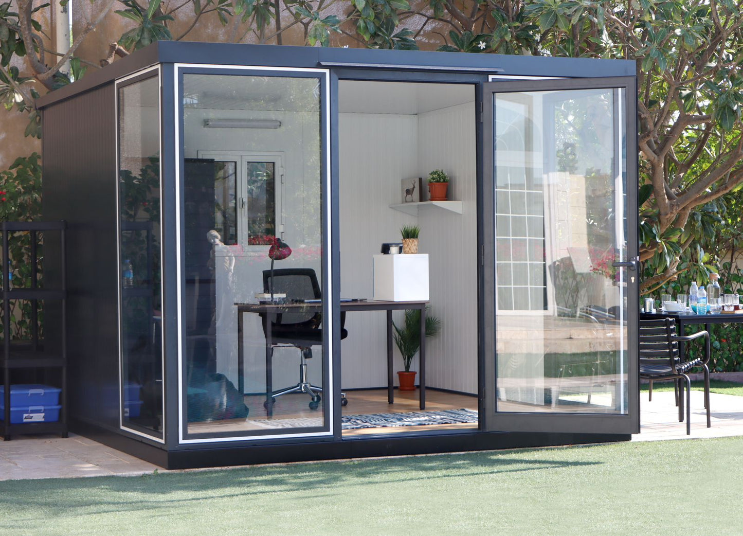 Duramax 10x10 Garden Glass Room, Outdoor Office, Shelter, Playroom and Insulated Building