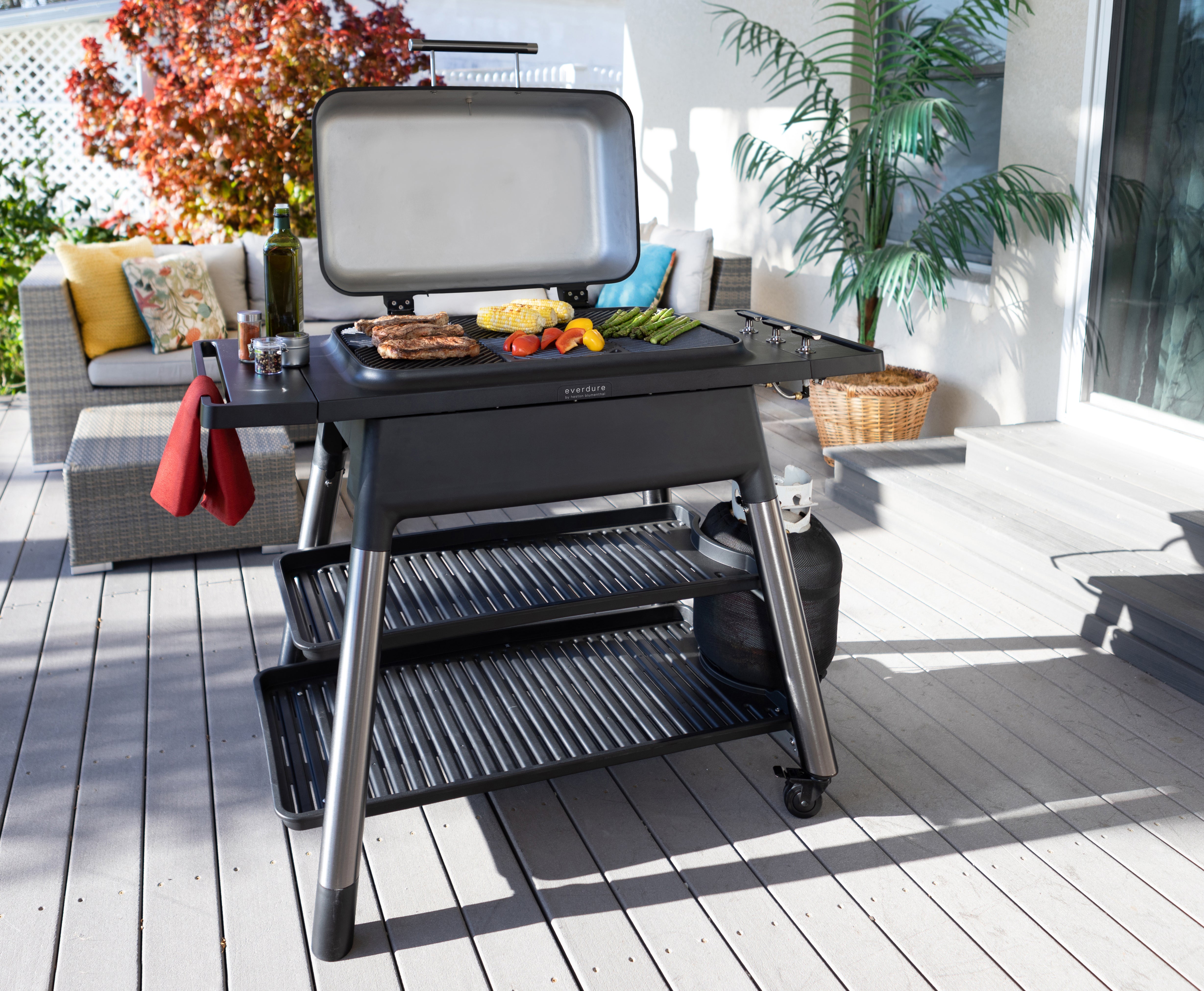 Everdure Furance 3 Burner Gas Grill and Cart - Backyard Livings