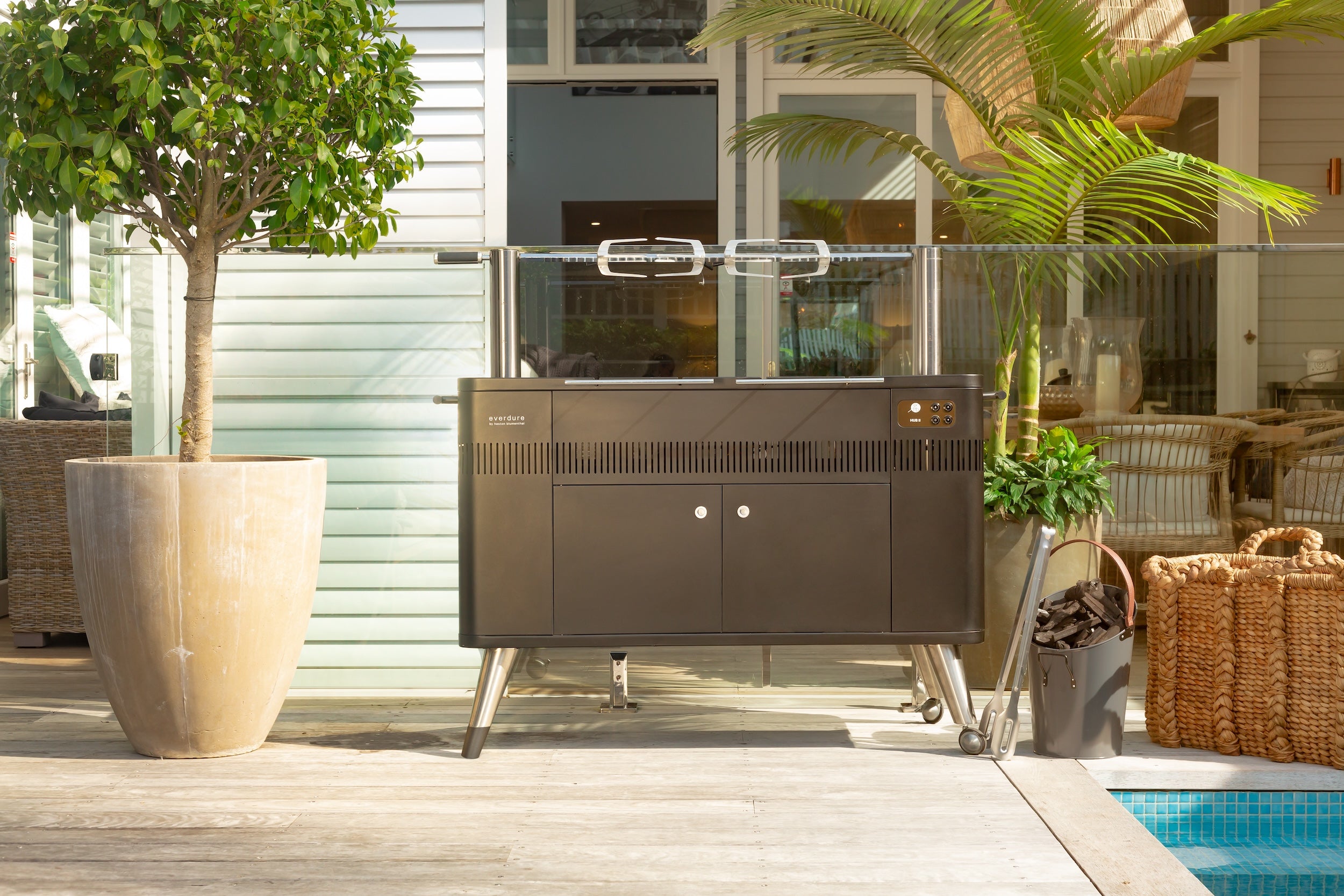 Everdure HUB 2 Charcoal Grill w/ Electric Ignition - Backyard Livings