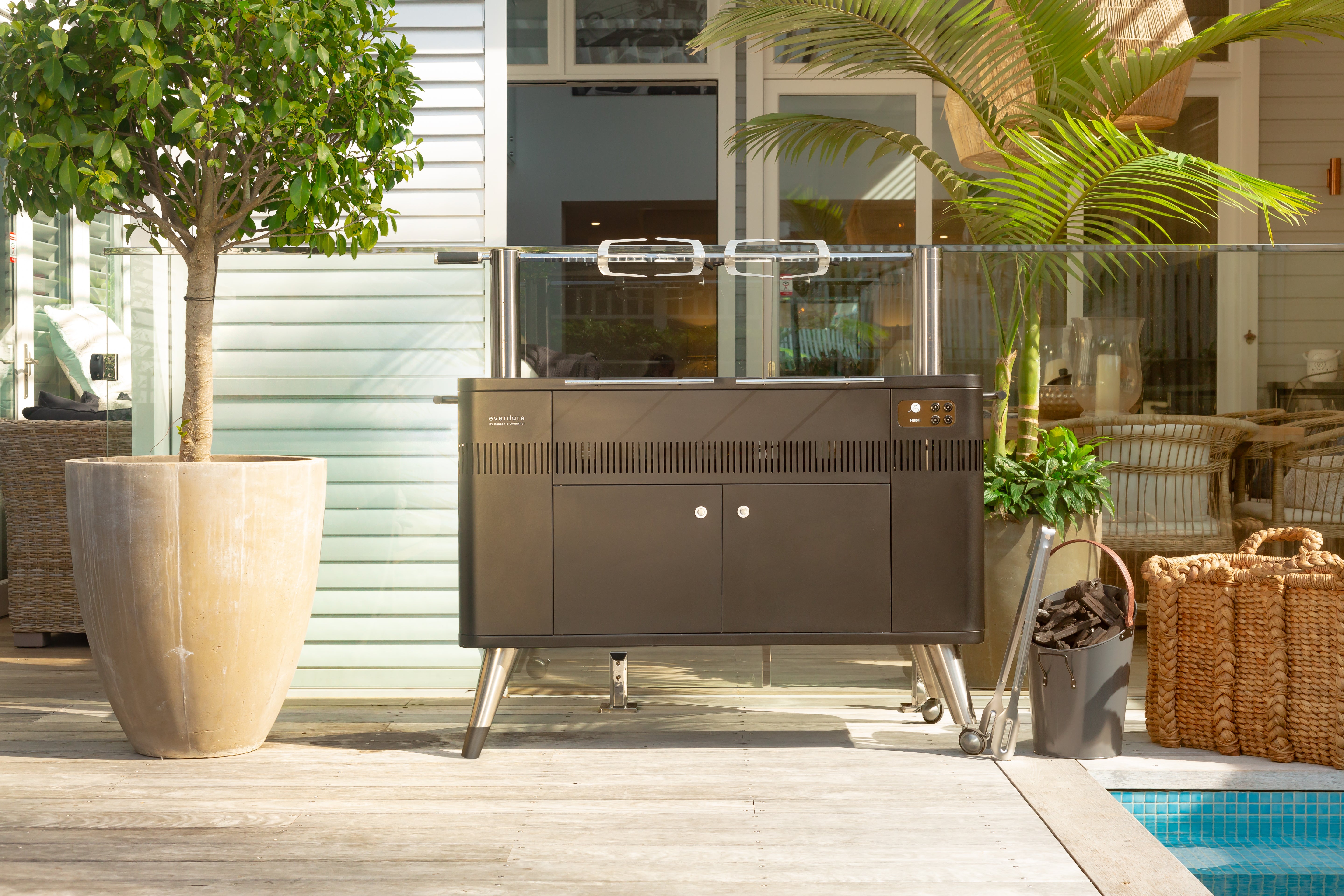 Everdure HUB 2 Charcoal Grill w/ Electric Ignition - Backyard Livings