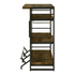 Renaldi Bar Unit with Stemware Rack Antique Nutmeg - Backyard Livings