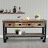 Duramax Darby 72" Industrial Metal & Wood Kitchen Island Desk with Drawers - Backyard Livings