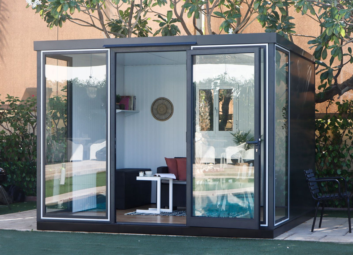 Duramax 10x10 Garden Glass Room, Outdoor Office, Shelter, Playroom and Insulated Building