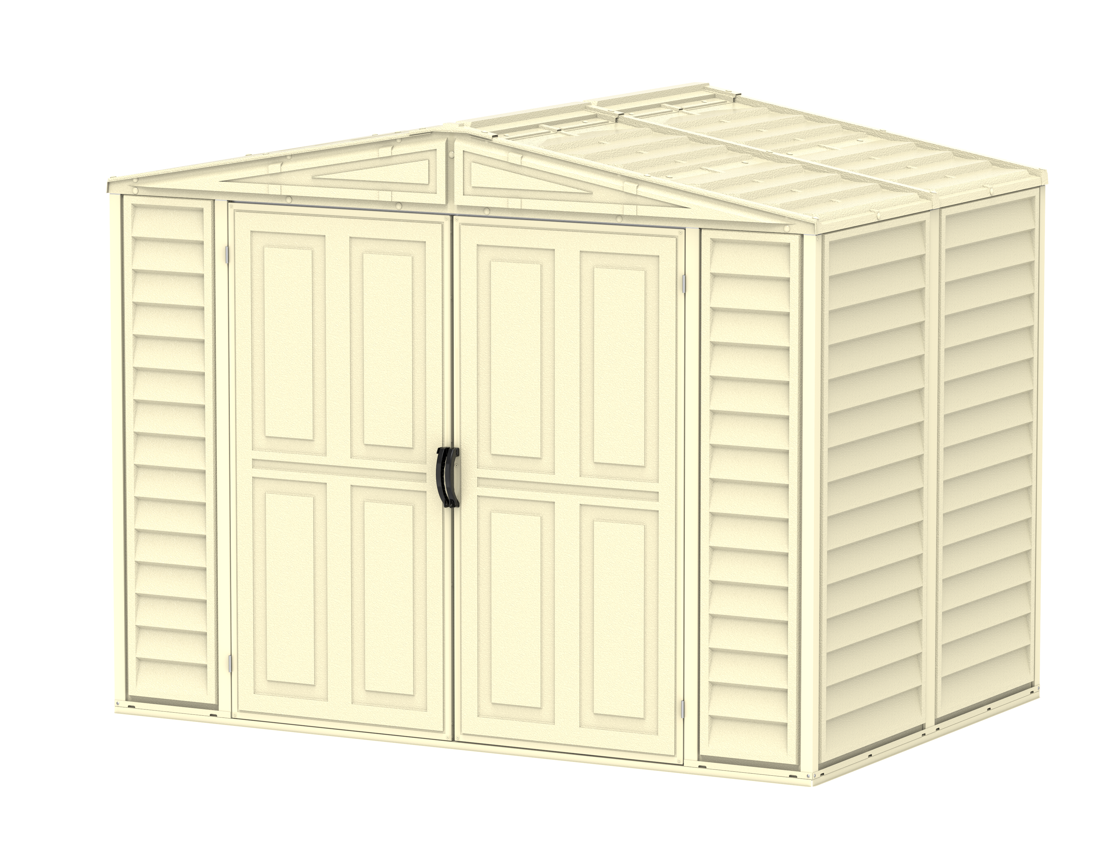 Duramax 8ft x 5.5ft DuraMate Vinyl Storage Shed with Foundation - Backyard Livings