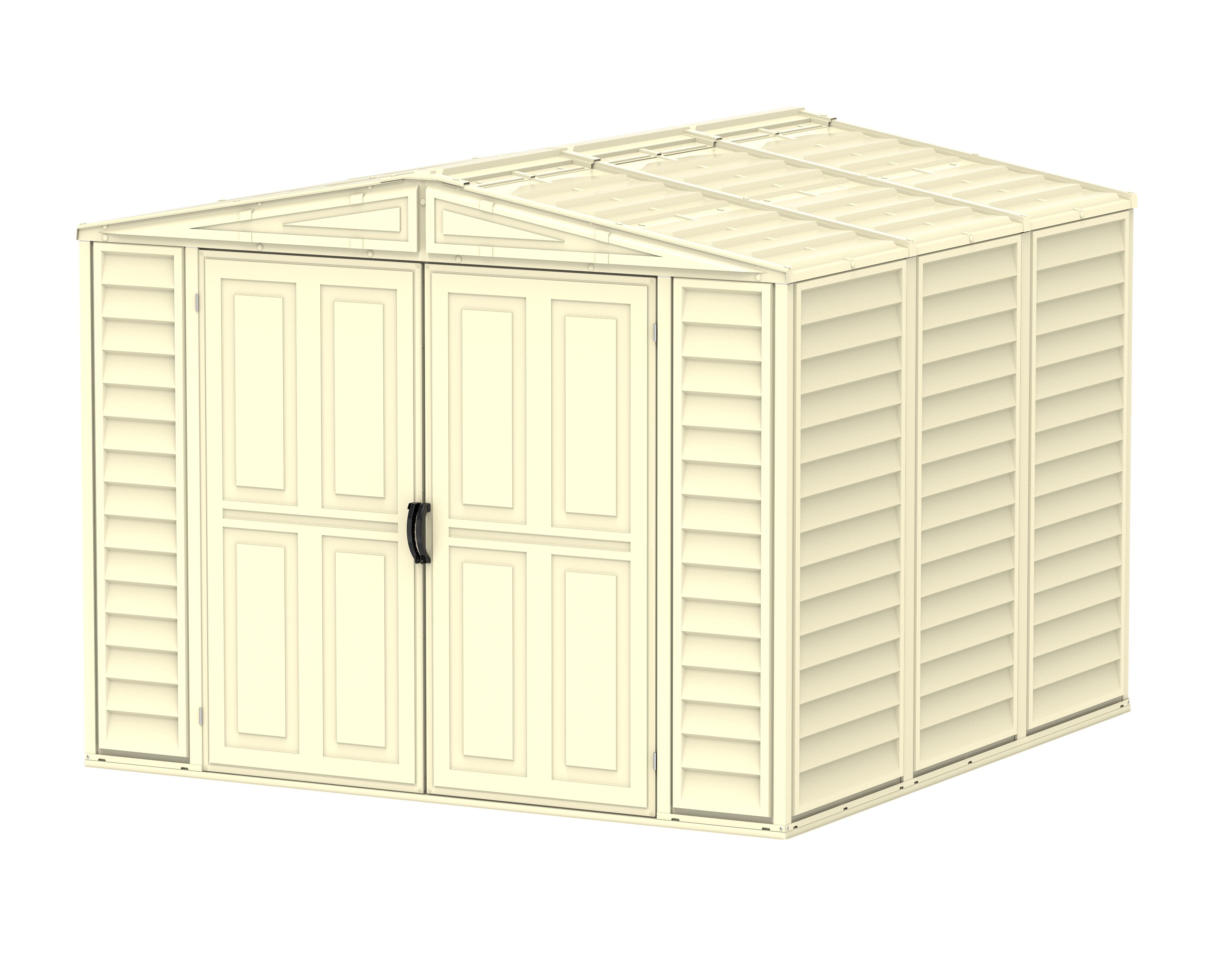 Duramax 8ft x 8ft Duramate Vinyl Shed with Foundation Kit - Backyard Livings