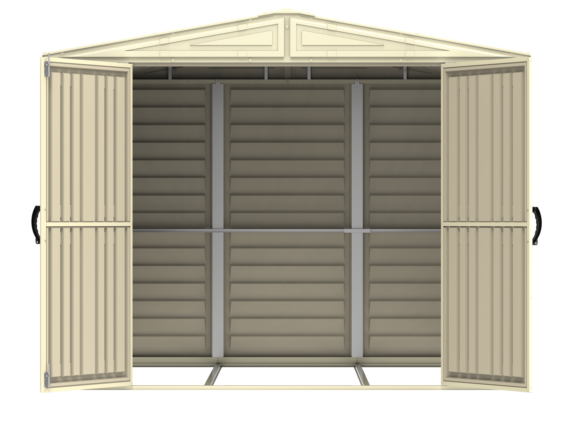 Duramax 8ft x 8ft Duramate Vinyl Shed with Foundation Kit - Backyard Livings
