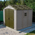 DuraMax 8ft x 8ft DuraPlus Vinyl Shed Kit with Foundation and Window - Backyard Livings