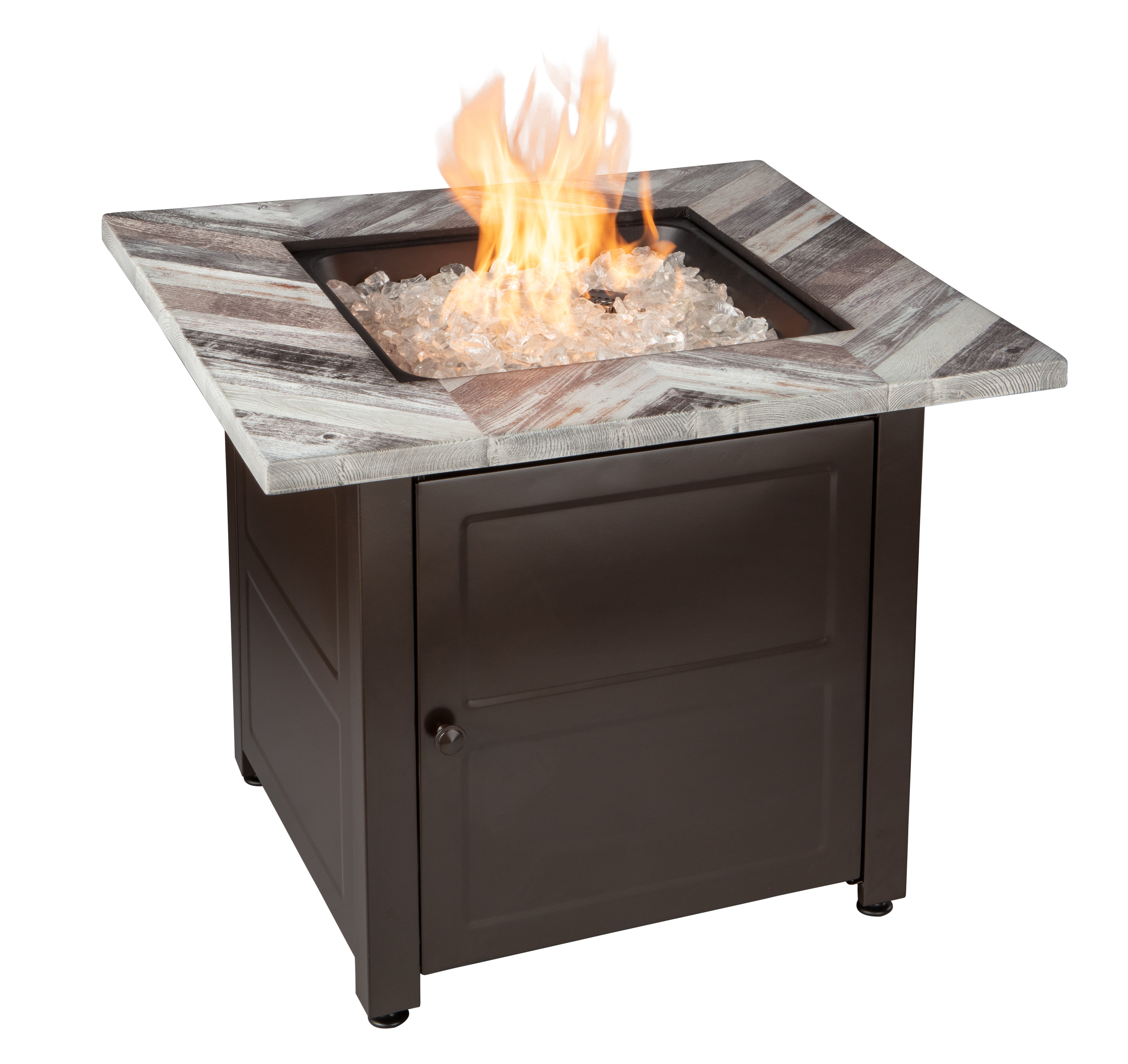 Endless Summer The Duval, LP Gas Outdoor Fire Pit with Printed Resin Mantel - Backyard Livings