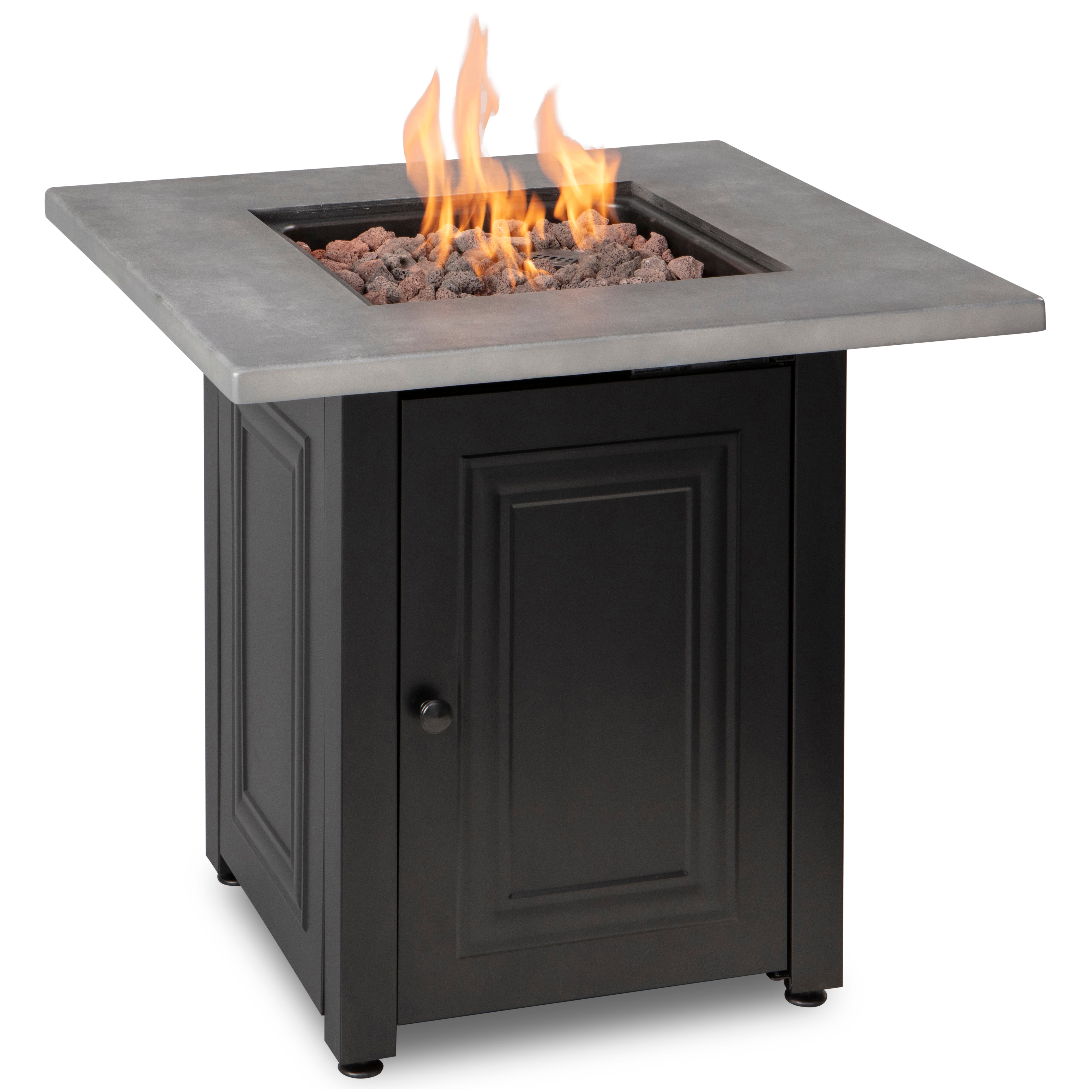 Endless Summer The Wakefield, LP Gas Outdoor Fire Pit with Concrete Resin Mantel - Backyard Livings