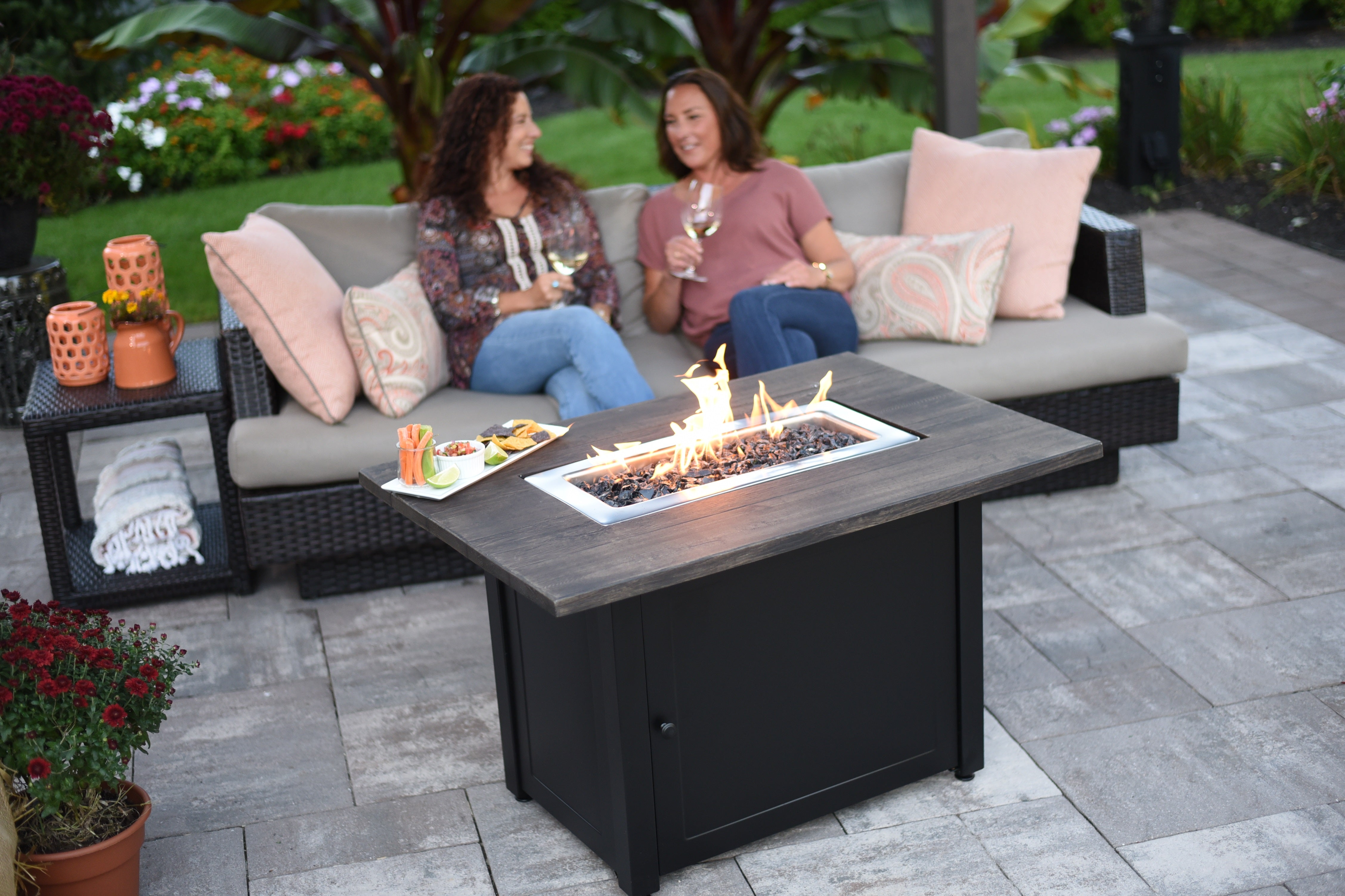 Endless Summer The Marc, 40 x 28 Rectangular Gas Outdoor Fire Pit - Backyard Livings