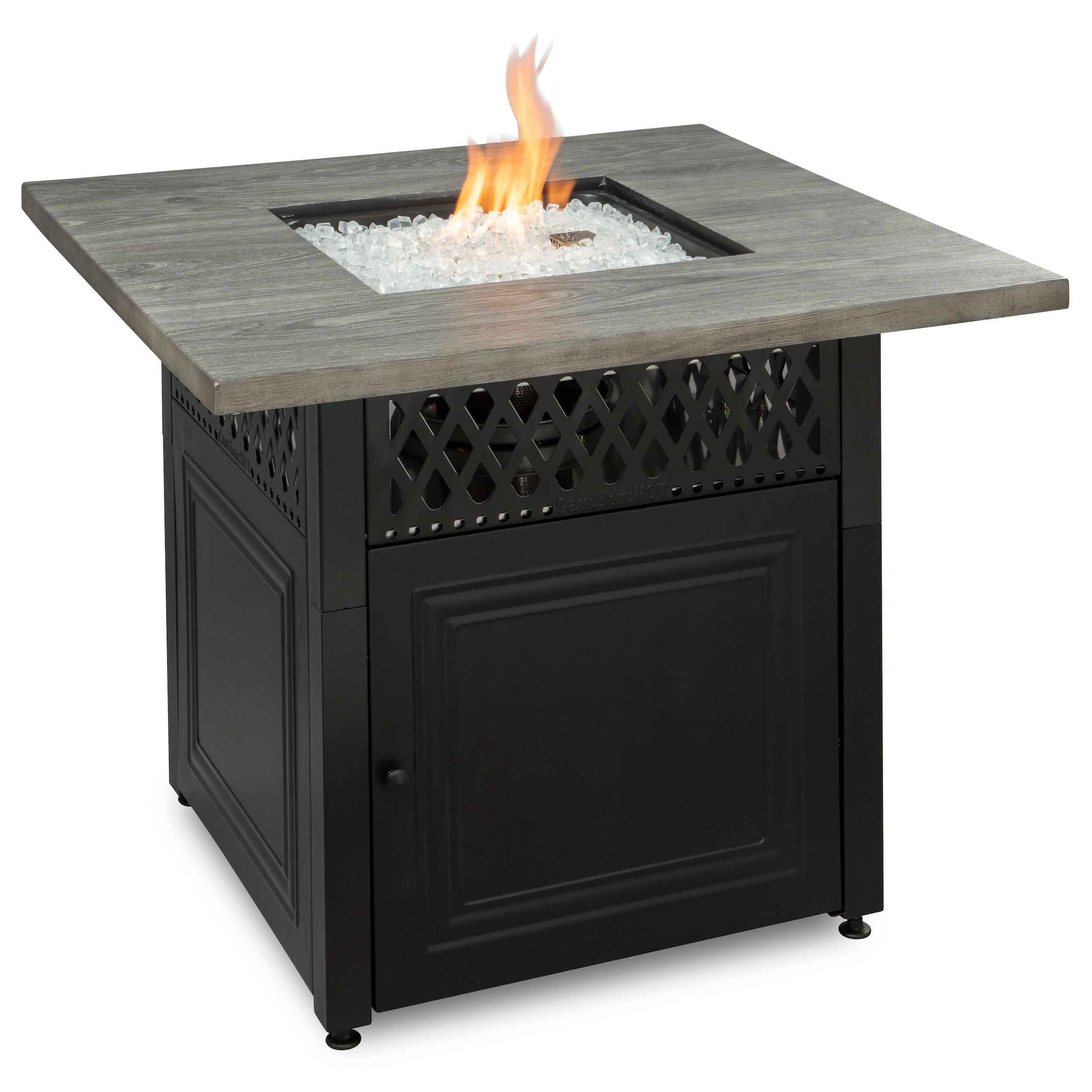 Endless Summer The Dakota, Dual Heat LP Gas Outdoor Fire Pit/Patio Heater with Wood Look Resin Mantel - Backyard Livings