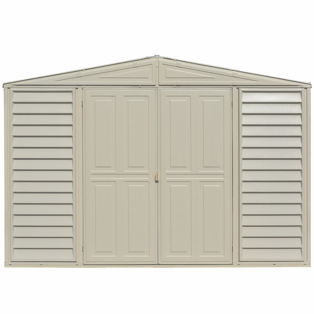DuraMax 10.5ft x 5ft Woodbridge Vinyl Storage Shed with Foundation Kit (East Coast Purchase Only)