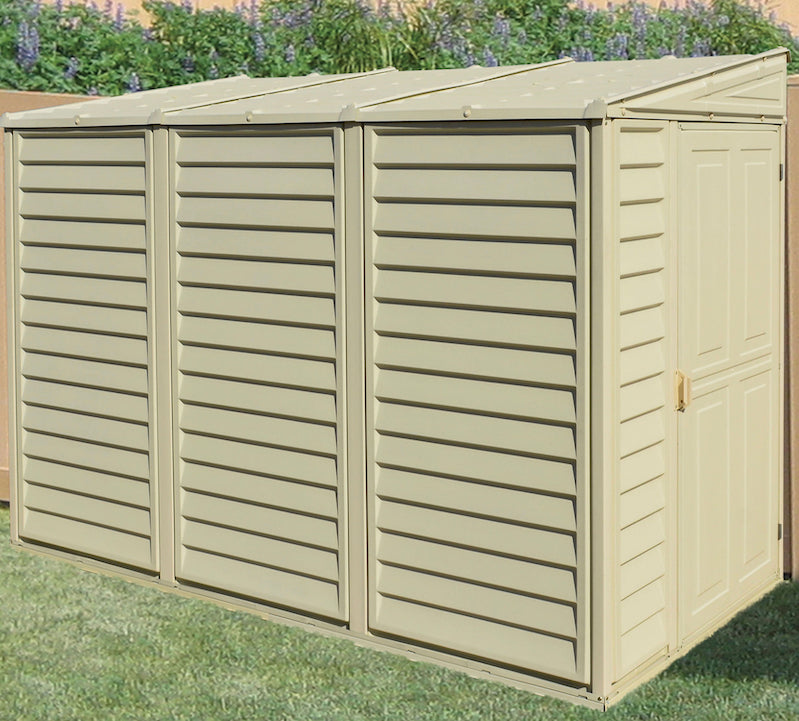 Duramax 4ft x 8ft Sidemate Vinyl Resin Outdoor Storage Shed With Foundation Kit