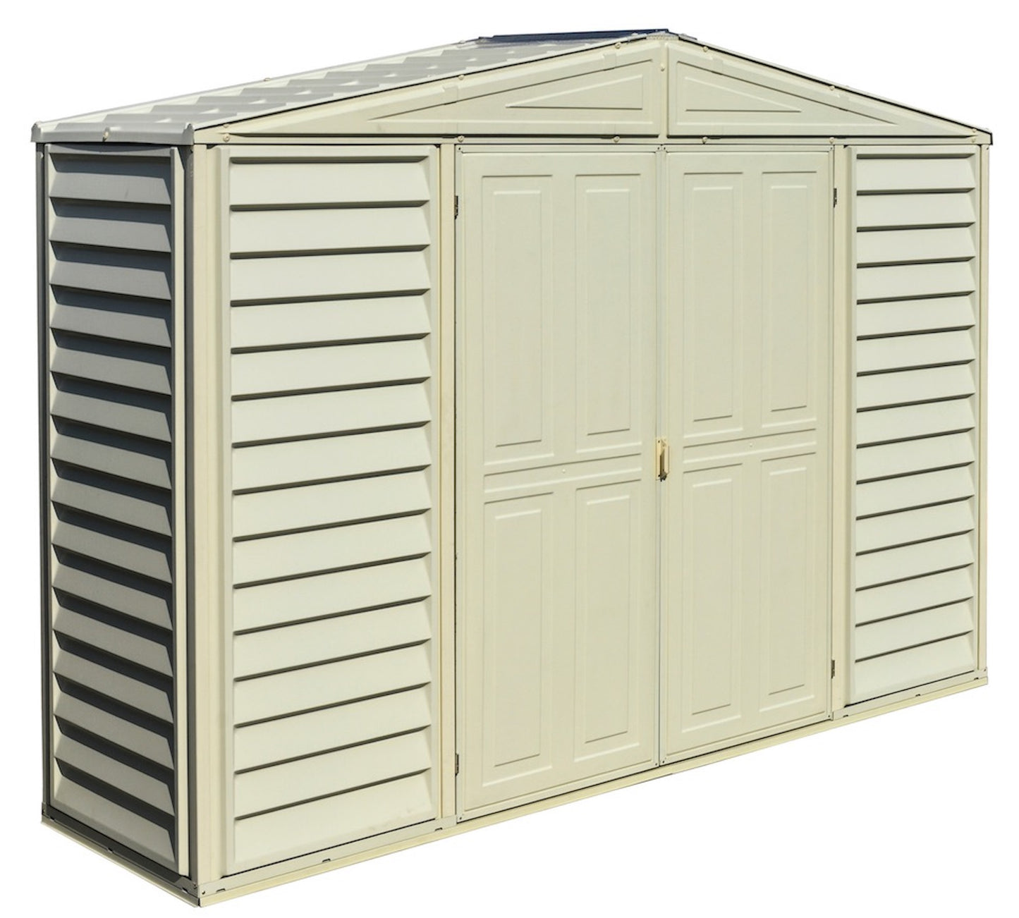 DuraMax 10.5ft x 3ft SidePro Vinyl Shed with Foundation Kit