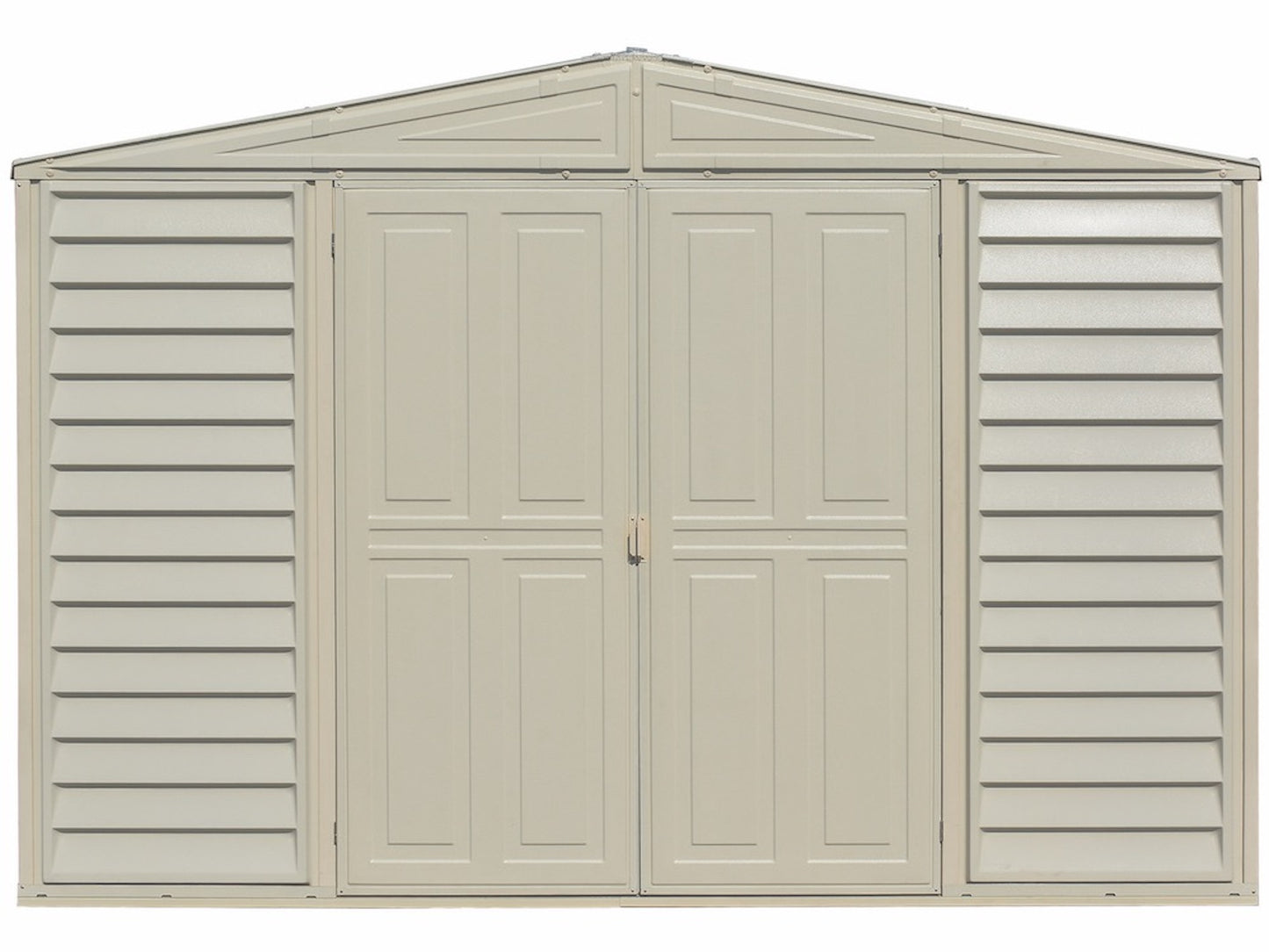 DuraMax 10.5ft x 3ft SidePro Vinyl Shed with Foundation Kit