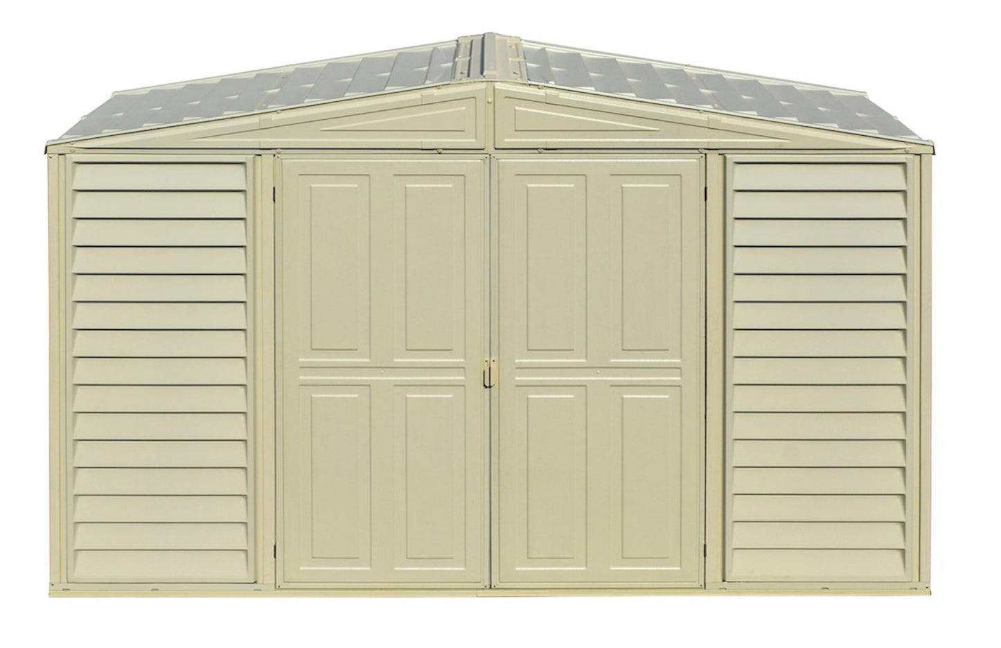 DuraMax 10.5ft x 3ft SidePro Vinyl Shed with Foundation Kit