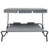 VidaXL Outdoor Lounge Bed with Canopy and Pillows Gray for Patio and Outdoors - Backyard Livings