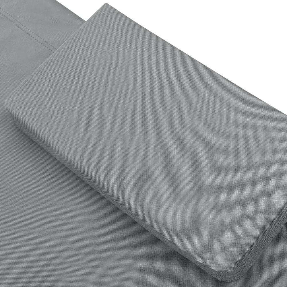 VidaXL Outdoor Lounge Bed with Canopy and Pillows Gray for Patio and Outdoors - Backyard Livings