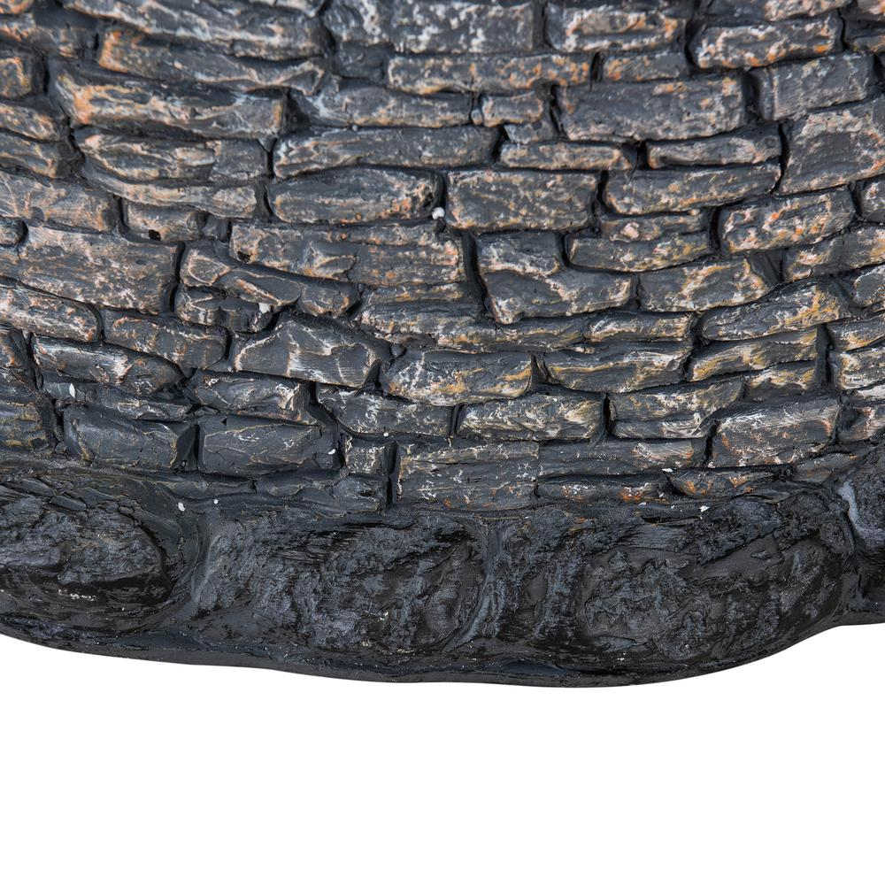 Sunjoy Stone 32 in. Round Wood Burning Outdoor Firepit - Backyard Livings