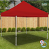ATHENA 10X10 WHITE FRAME Instant Pop Up Tent Canopy w/ RED Cover - Backyard Livings