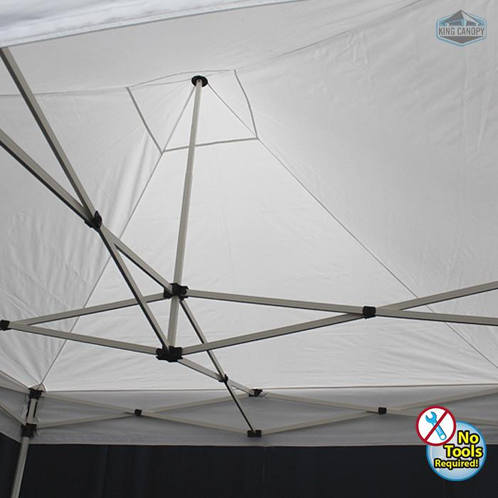 ATHENA 10X10 WHITE FRAME Instant Pop Up Tent Canopy w/ RED Cover - Backyard Livings