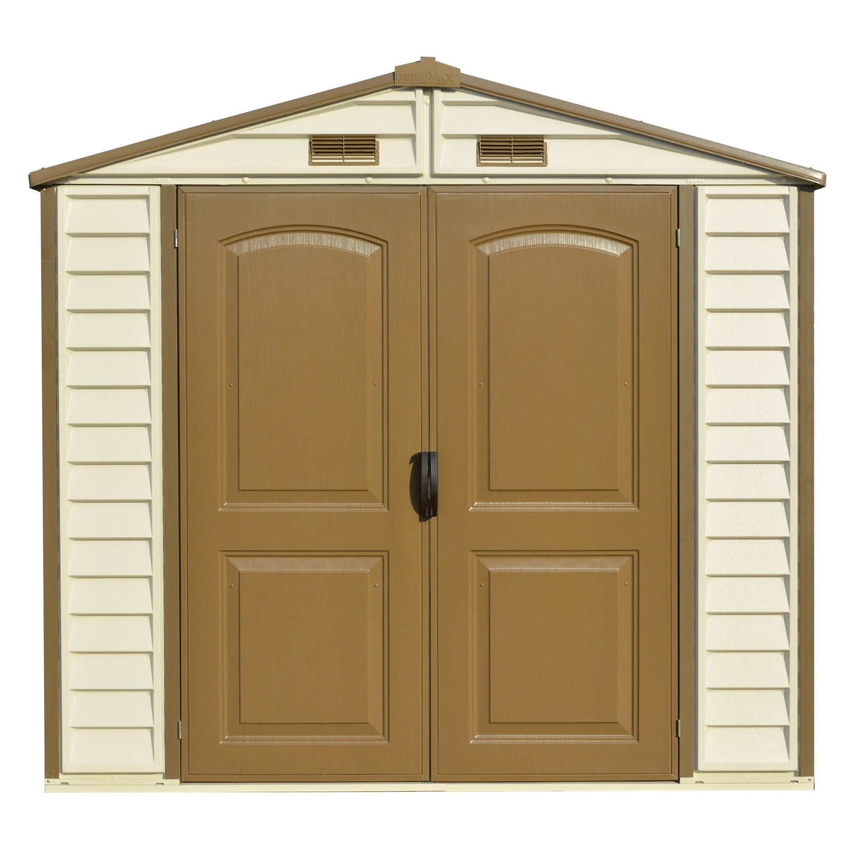 DuraMax 8ft x 5.5ft Storeall Vinyl Shed with Foundation Kit and window - Backyard Livings