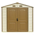 DuraMax 8ft x 5.5ft Storeall Vinyl Shed with Foundation Kit and window - Backyard Livings