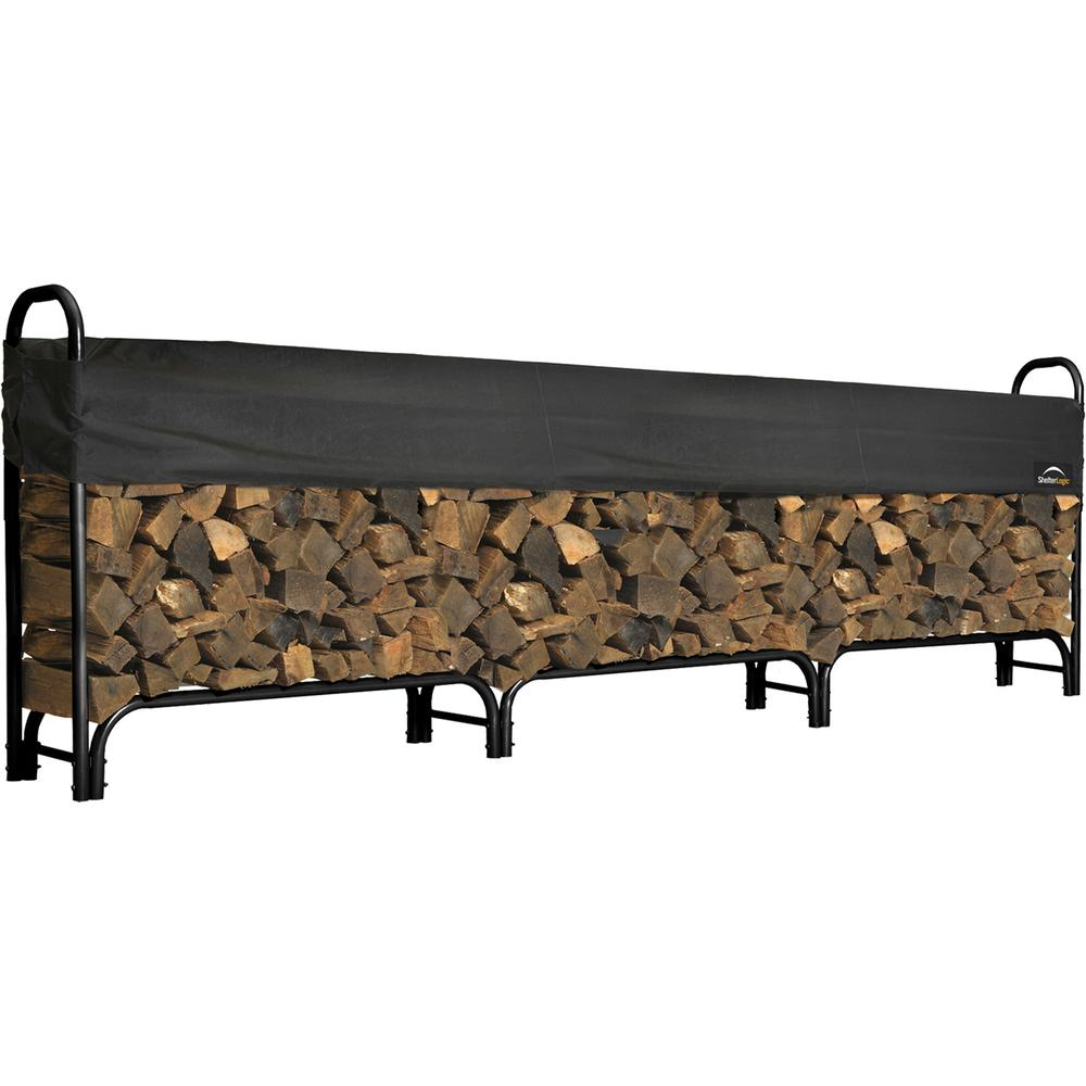 Heavy Duty Firewood Rack with Cover 12 ft. - Backyard Livings