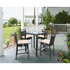 Tropez Outdoor Patio Wicker Bar Table with Black Glass Top - Backyard Livings