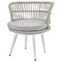Monaco Rope Wicker 3-Piece Patio Conversation Set with Cushions in Grey - Backyard Livings