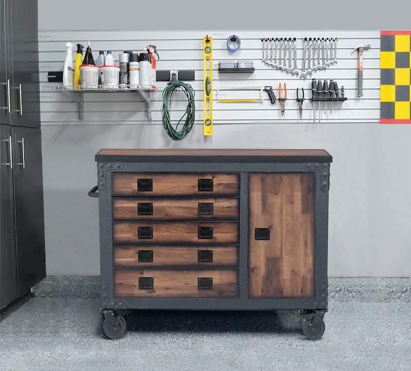 Duramax 48" 5 Drawer Rolling Tool Chest with Wood Top - Backyard Livings