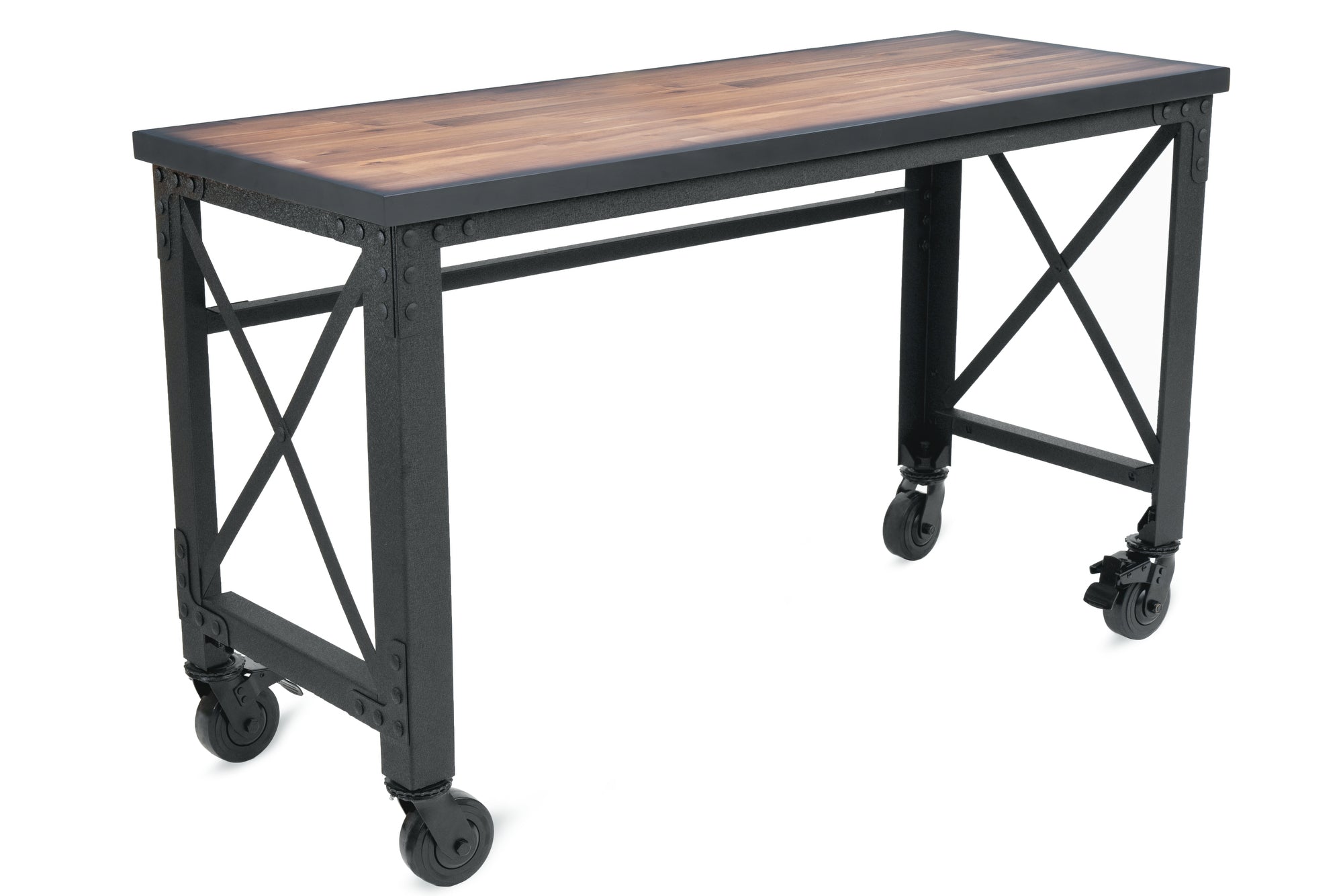 Duramax Rolling Industrial Worktable Desk with Solid Wood Top (4 Sizes)