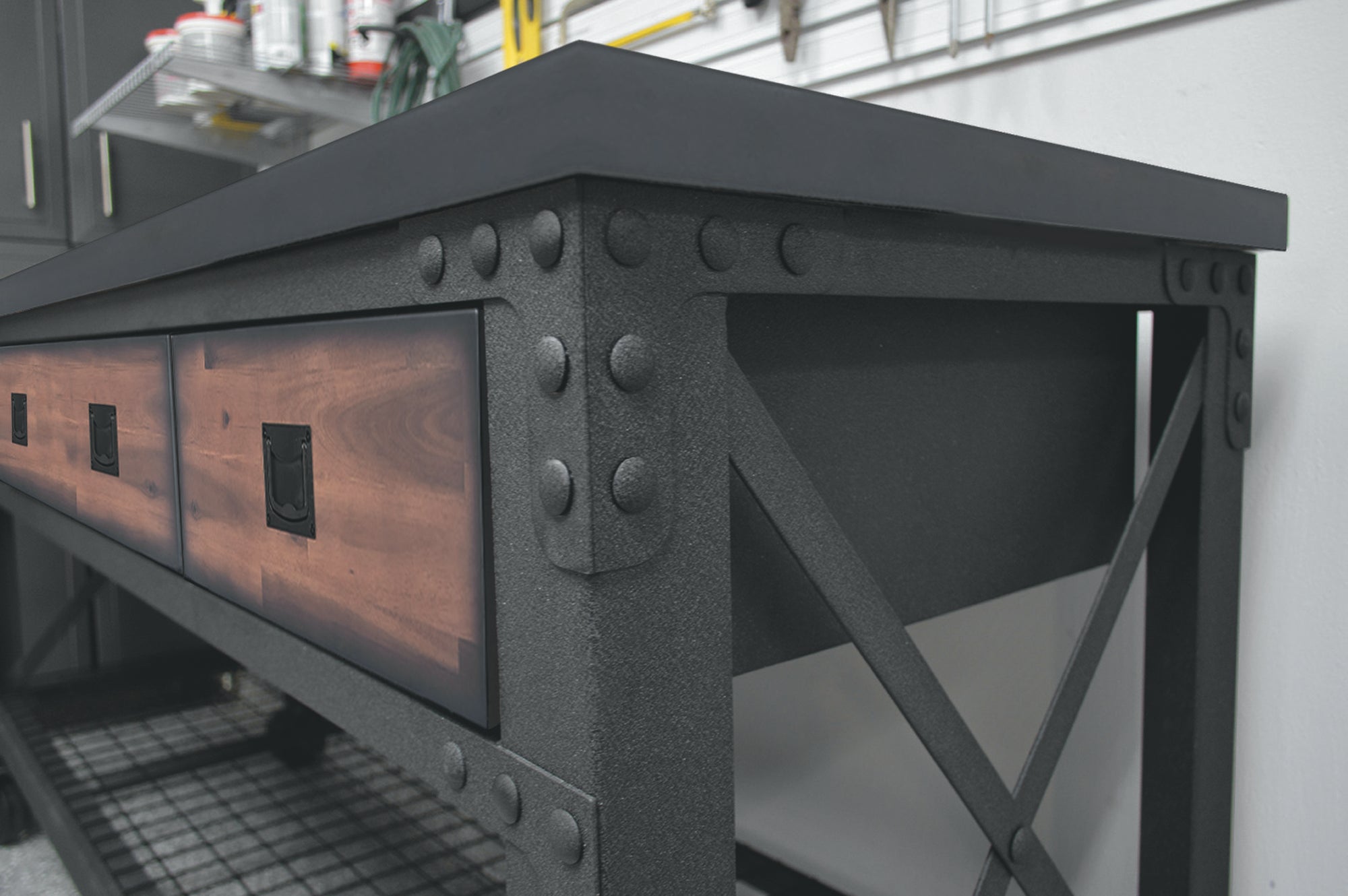 Duramax 72 In x 24 In. 3 Drawer Rolling Industrial Workbench with Wood Top