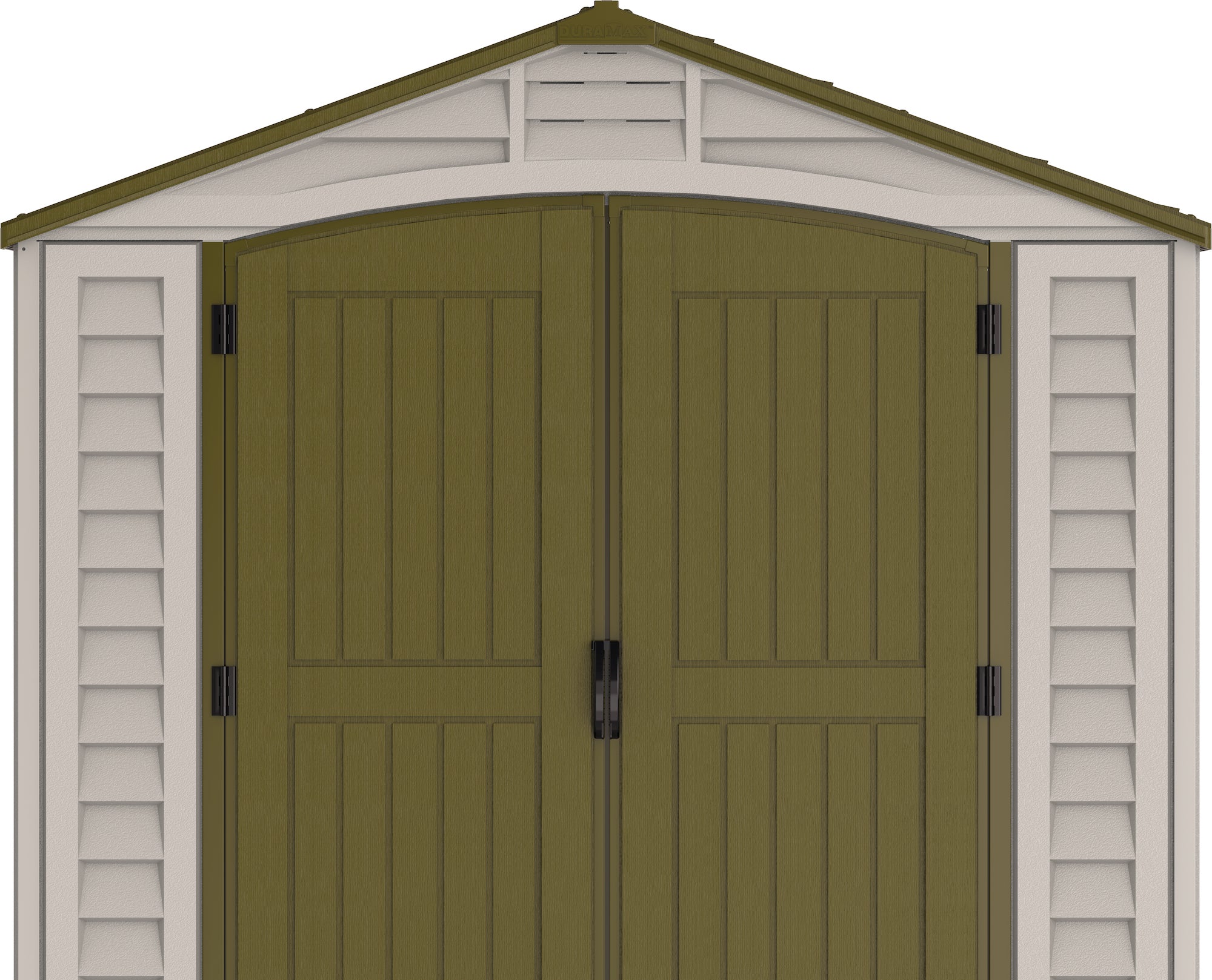 DuraMax 8ft x 8ft DuraPlus Vinyl Shed Kit with Foundation and Window - Backyard Livings
