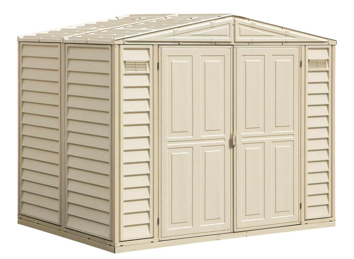 Duramax 8ft x 5.5ft Duramate Vinyl Storage Shed with Foundation