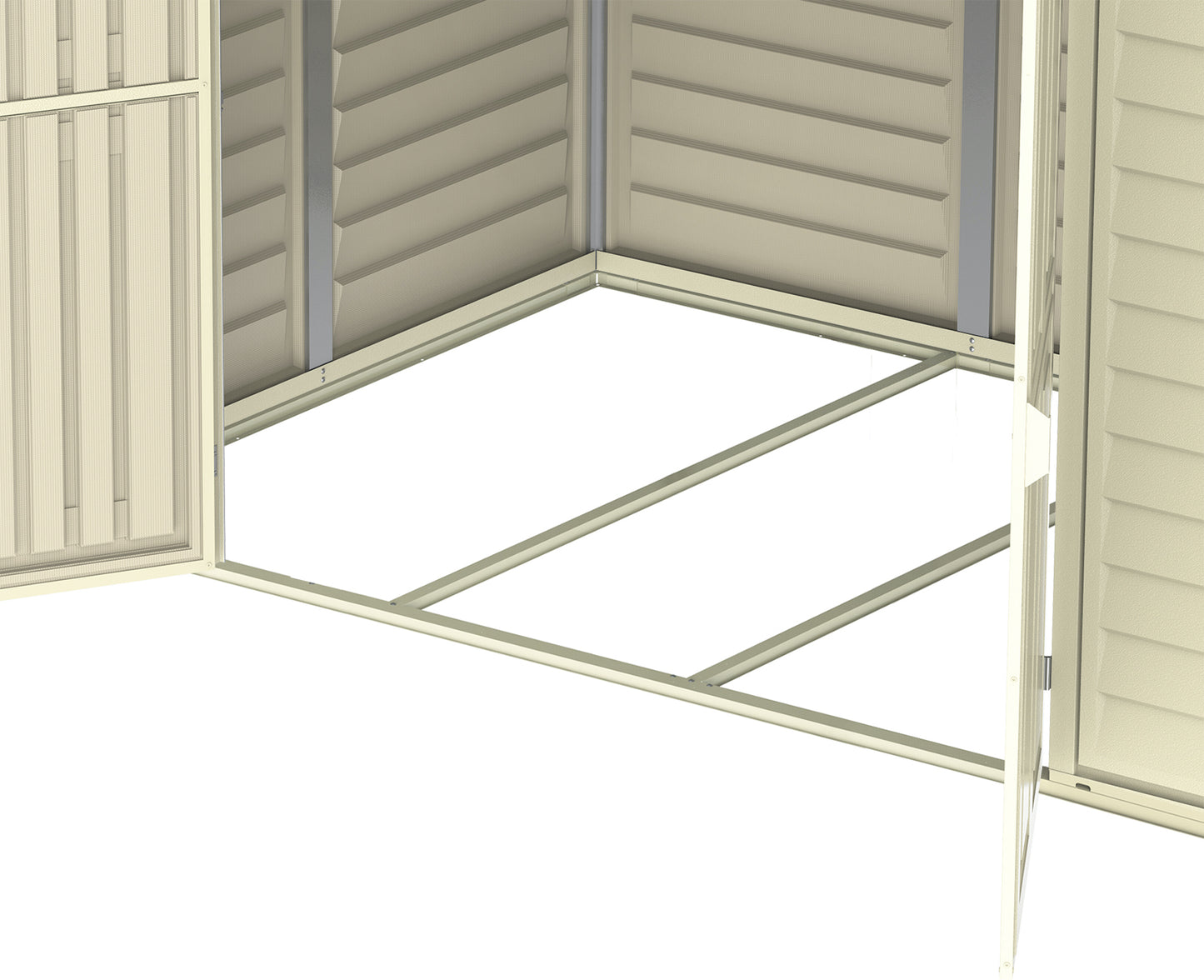 Duramax 8ft x 5.5ft Duramate Vinyl Storage Shed with Foundation