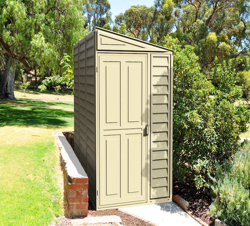 Duramax 4ft x 8ft Sidemate Vinyl Resin Outdoor Storage Shed With Foundation Kit