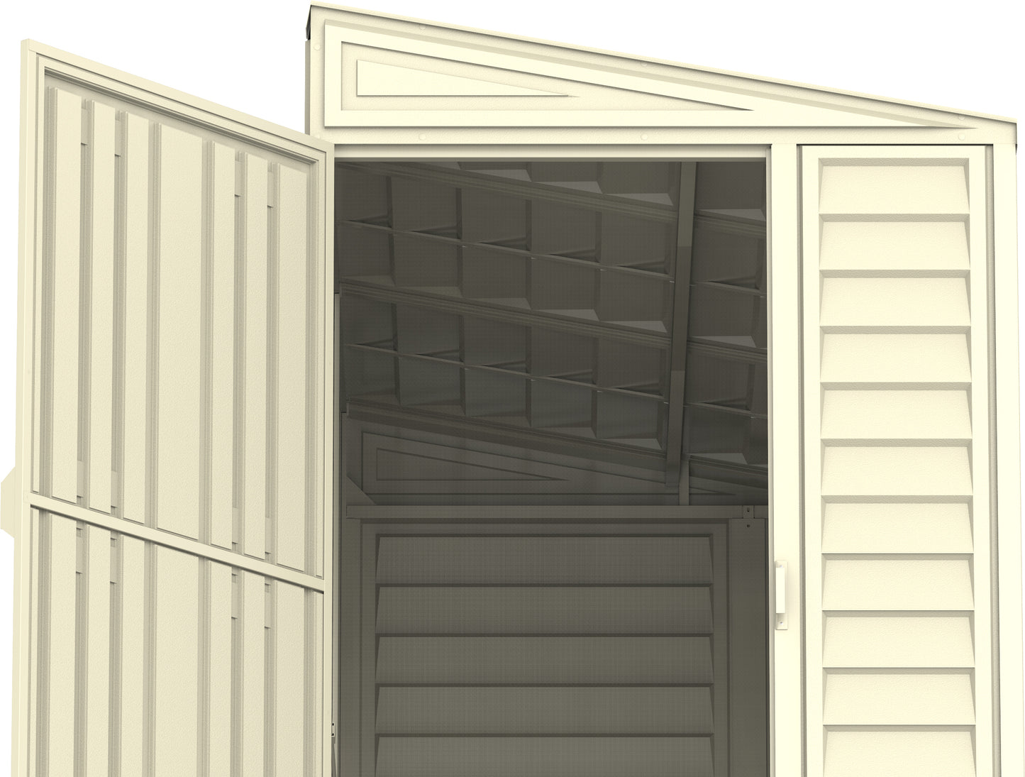 Duramax 4ft x 8ft Sidemate Vinyl Resin Outdoor Storage Shed With Foundation Kit