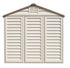 DuraMax 8ft x 8ft DuraPlus Vinyl Shed Kit with Foundation and Window - Backyard Livings