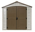 DuraMax 8ft x 8ft DuraPlus Vinyl Shed Kit with Foundation and Window - Backyard Livings