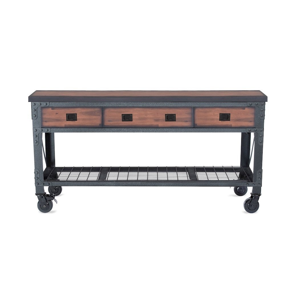 Duramax garage storage Duramax Rolling Workbench Furniture 72 in. x 24 in. with 3 Drawers, for Home, Garage, Workshop