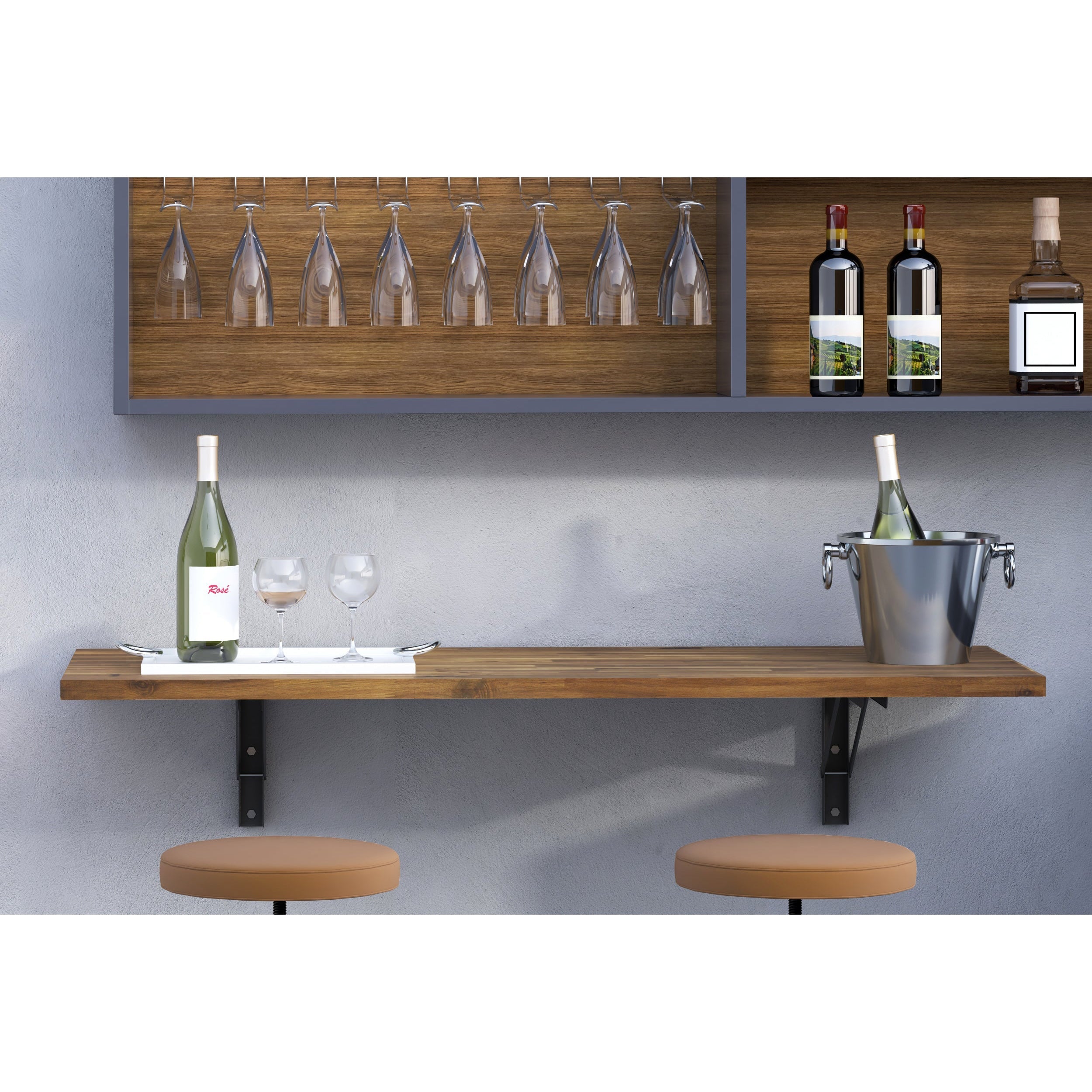 Durasheds Folding Tables DuraMax Spence 48" Wall Mounted Folding Workbench / Table/ Desk 20” x 48”