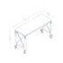 Durasheds furniture Duramax Rolling Industrial Desk with Wooden Top (4 Size Options)