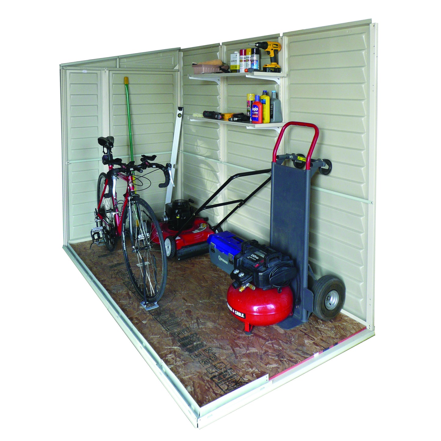 Duramax 4ft x 8ft Sidemate Vinyl Resin Outdoor Storage Shed With Foundation Kit