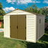 DuraMax 10.5ft x 10.5 ft Woodbridge Plus Vinyl Shed w/ Foundation Kit & Window - Backyard Livings