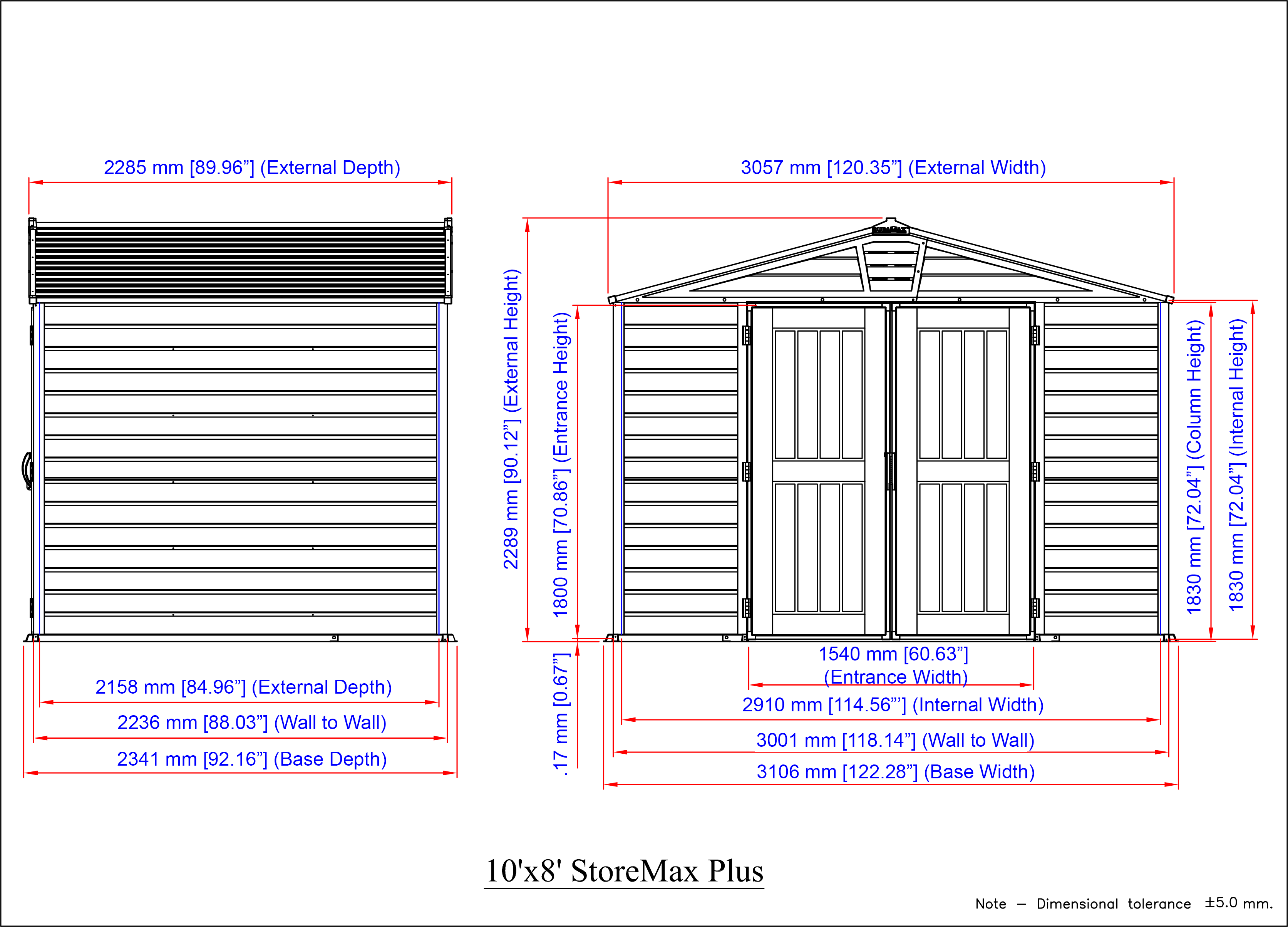 DuraMax StoreMax Plus 10.5x8 Ft with Molded Floor Vinyl Storage Shed