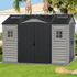 Duramax Apex Pro 10.5'X8' Vinyl Shed with Foundation, 2 Windows and Side Door