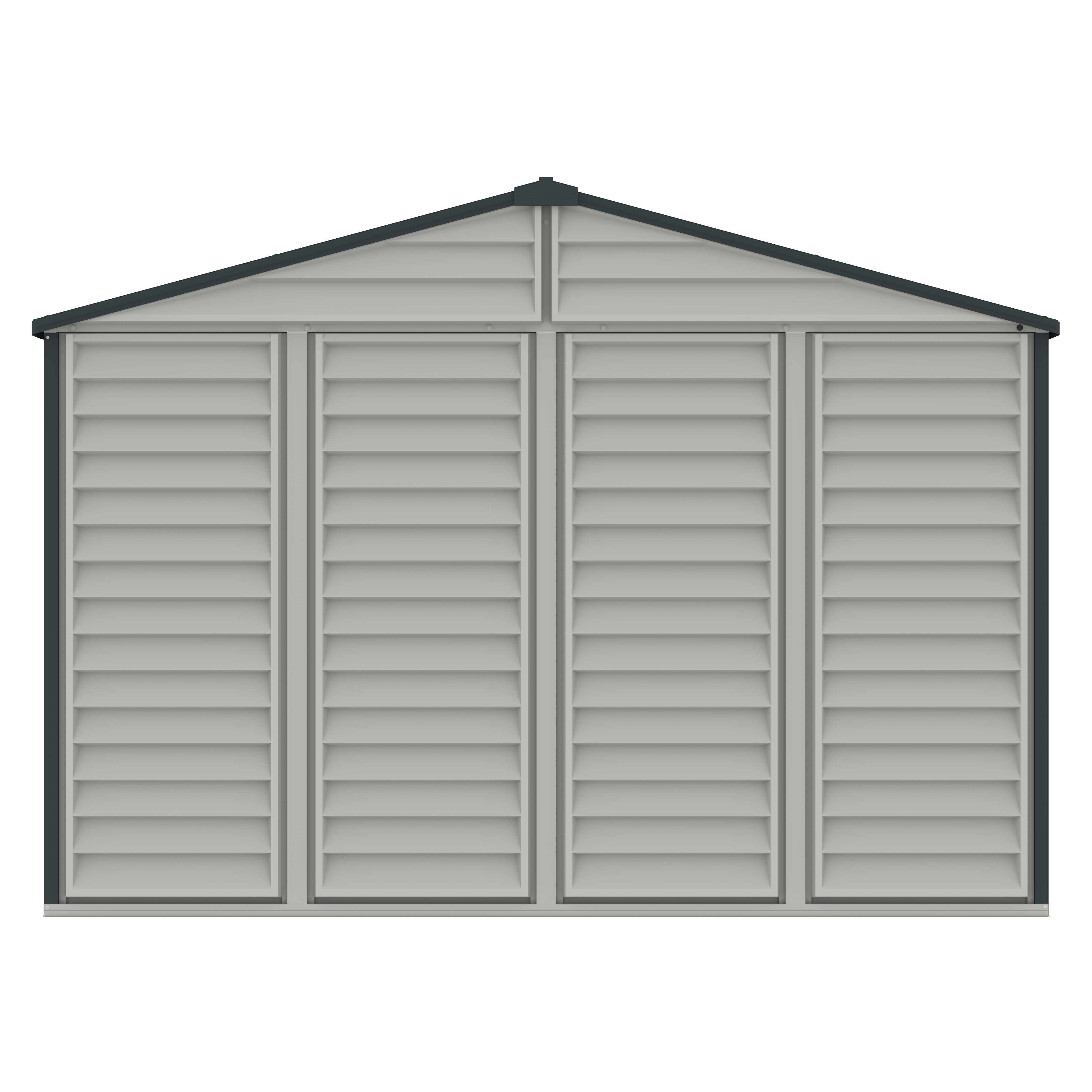 Duramax Woodside Plus 10.5x8 Vinyl Resin Outdoor Storage Shed With Foundation Kit - Backyard Livings