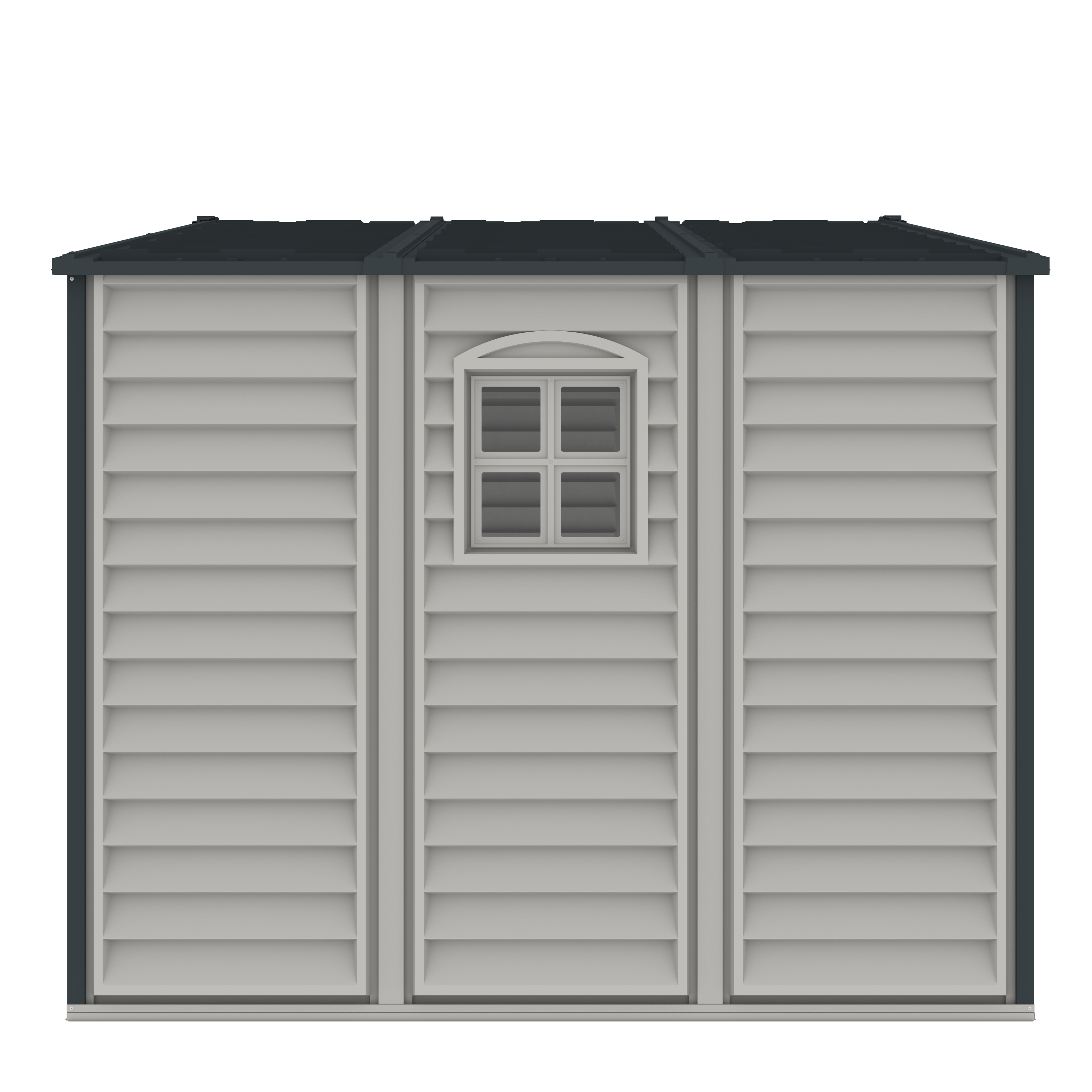 Duramax Woodside Plus 10.5x8 Vinyl Resin Outdoor Storage Shed With Foundation Kit - Backyard Livings