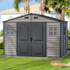 Duramax Woodside Plus 10.5x8 Vinyl Resin Outdoor Storage Shed With Foundation Kit